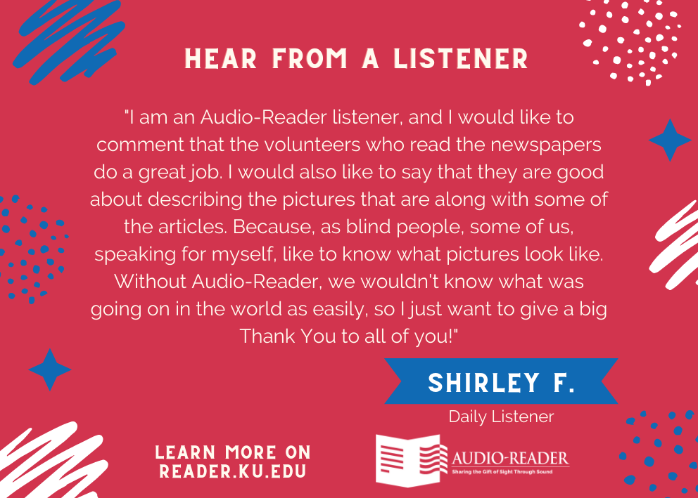 Listener quote from Shirley F.