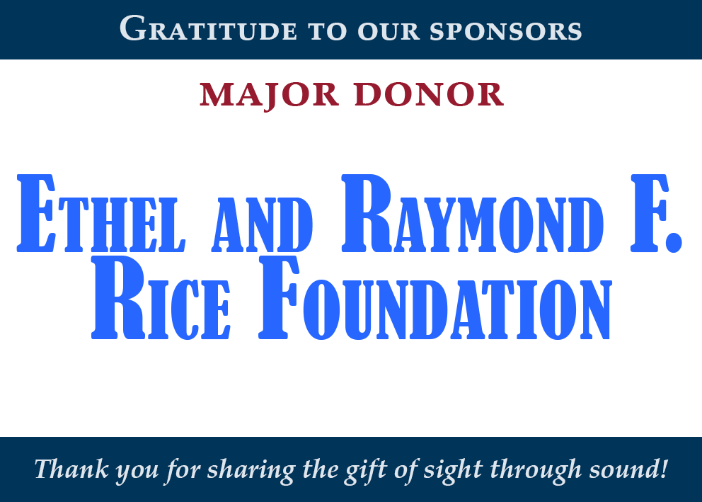 Thank you to the Ethel and Raymond F Rice Foundation