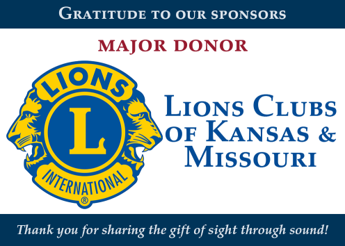 Thank you for the Lions Clubs of Kansas
